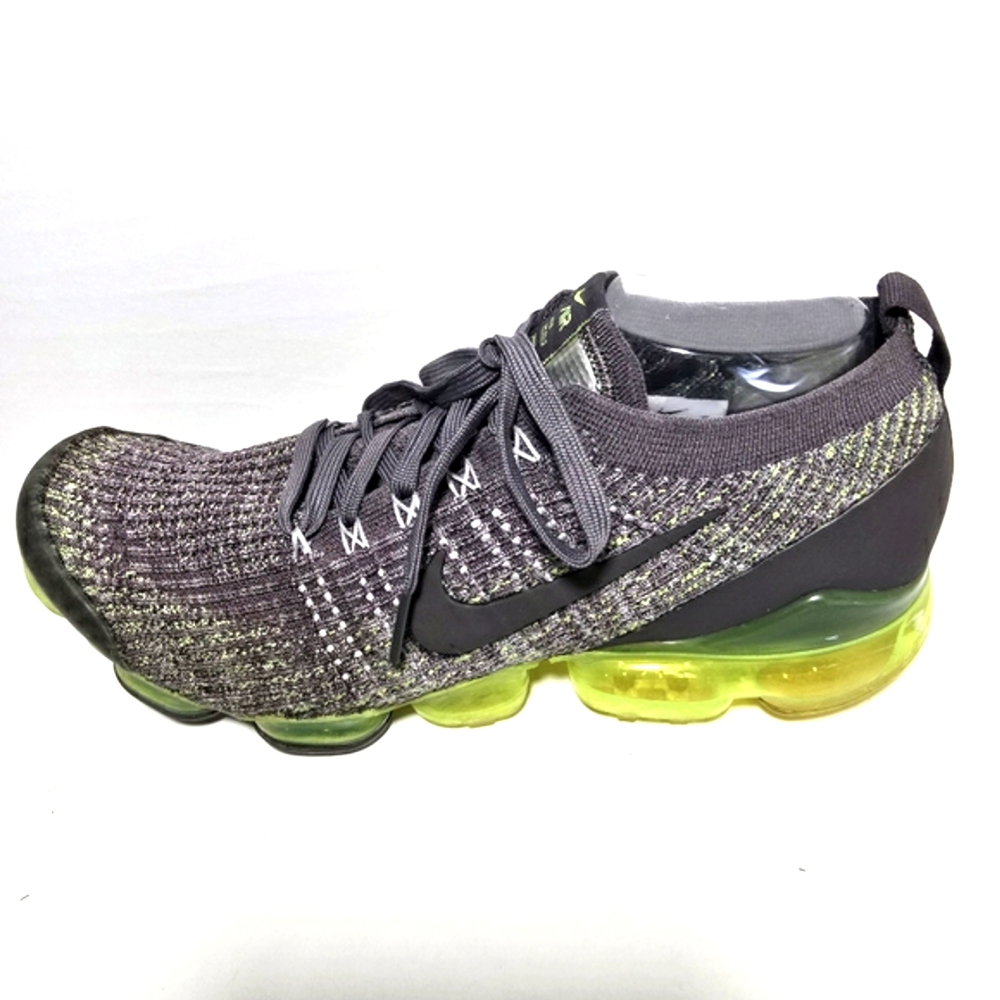 Nike VaporMax Flyknit Men's Gray and Green Running Shoes size 11 - Picture 10 of 16